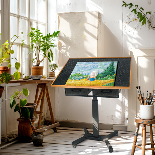 Freestanding Jigsaw Puzzle Table Adjustable Height