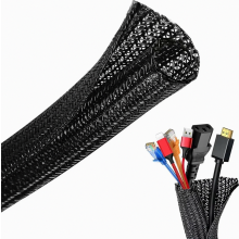 meter zelfsluitende kabelhoes, 13 mm geweven kabelmanagementhoes voor tv, computer, auto, huis en kantoor