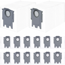 Verpakking met 14 vervangende stofzakken voor Q Revo Saros 10 10R S8 MaxV QV35A Qrevo S5V QV35S Z70 robotstofzuigers