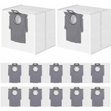 Verpakking met 12 vervangende stofzakken, compatibel met de Q10, Q7, S8, S7 MaxV, Q8 Max en Q5 Pro stofzuigerstations.