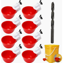 Automatische drinkbakset voor kippen met boormachine, drinkbakjes voor kippen, eenden, ganzen en duiven.