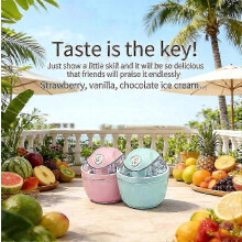 Small Home Mini Ice Cream Maker, Personal Ice Cream Maker for Homemade Frozen Yogurt, Gelato & Sorbet, Personal Ice-Cream Makers Mini w