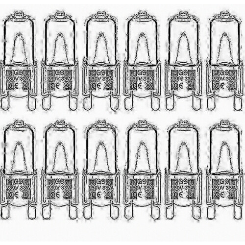 Λαμπτήρες αλογόνου ZWS-12pack G9 33w 230v 2800k θερμού λευκού 380lm διαφανείς λάμπες αλογό