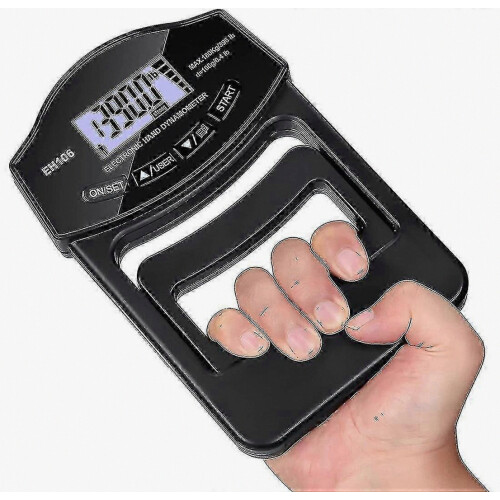 Grip Strength Tester, 396lbs/180kg Digital Hand Dynamometer Grip Strength Meter Usb Lcd Screen Hand-E