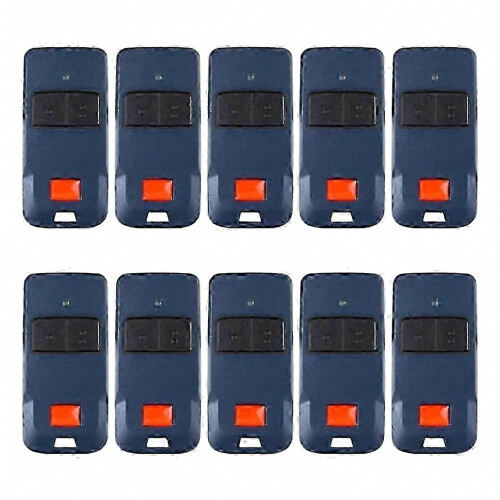 10-Pack 433.92MHz Rolling Code Garage Door Remote Control, 2-Button Handheld Transmitter, Compatible with BFT MITTO COOL C2 C4 Mitto2 M