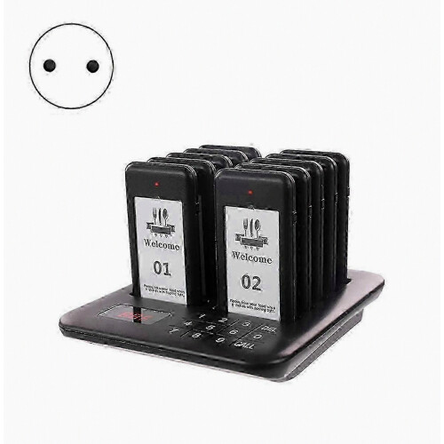 Ασύρματο Pager Εστιατορίου + 10 Σουβέρ Buzzer Pager Δέκτης Σύστημα Κλήσεων για Bar Cafe Foo 1