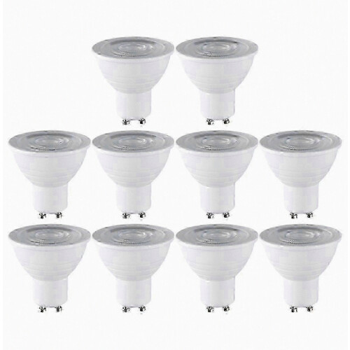 10 faretti LED GU10 da 7W, luce bianca calda 3000K, per interni, plafoniere