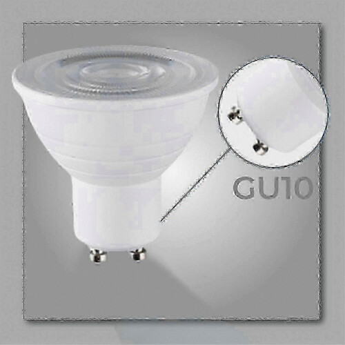 10 faretti LED GU10 da 7W, luce bianca calda 3000K, per interni, plafoniere 2
