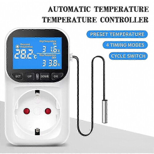 Temperatuurregelaar aansluiting voor verwarming en koeling met sensor 1