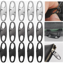 Lot de 15 clips de verrouillage pour fermetures éclair, fermetures éclair de rechange à double verrouillage pour bagages, sacs à dos et port