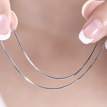 (Snake Chain 20" Necklace Sterling Silver 925) Sterling Silver 925 Necklace Chains - Snake / Cable