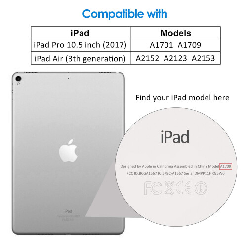 JETech Screen Protector for iPad Pro 10.5", iPad Air 3rd Gen 2019, 2-Pack 1