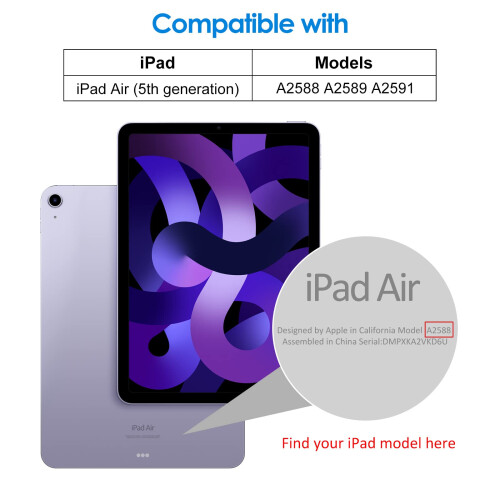 JETech Screen Protector for iPad Air 5th Gen 10.9" (2022), 2-Pack 1