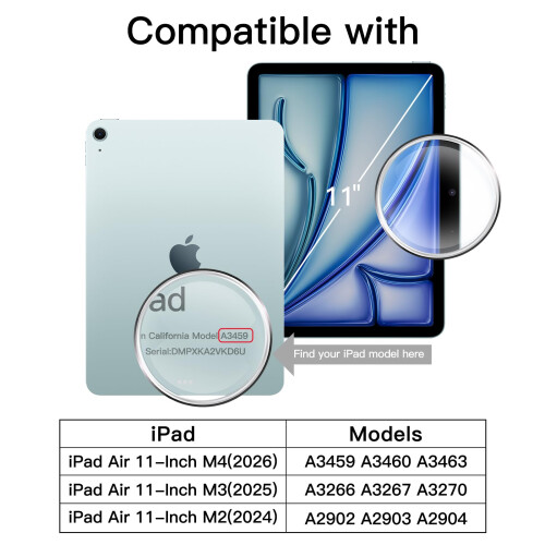 JETech Screen Protector for iPad Air 11" M4/M3/M2, 2-Pack 1