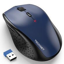 TECKNET Wireless Mouse for Laptop, 4800 DPI Optical Computer Mice, Blue