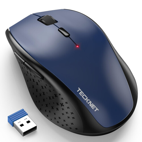 TeckNet TECKNET Wireless Mouse for Laptop, 4800 DPI Optical Computer Mice, Blue
