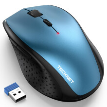 TECKNET Wireless Mouse for Laptop, 4800 DPI Optical Computer Mice,Dark Blue