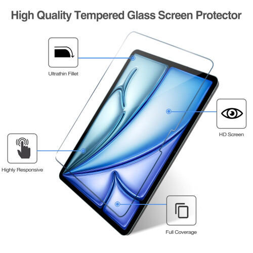 ProCase 1 Pack Screen Protector for iPad Air 11 Inch M4/M3/M2 8/7/6th Gen 2
