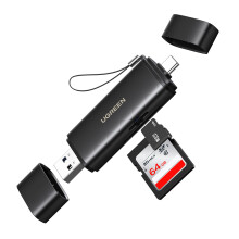 UGREEN SD Card Reader 4.0, USB-C & USB-A Memory Card Reader 312MB/s(Black)