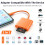USB C SD Card Reader for iPhone,Dual Slot Type C Memory Card Reader-Orange 5