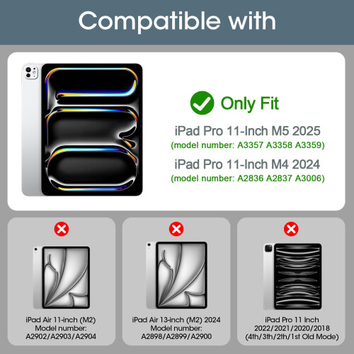 ProCase 2 Pack Screen Protector for iPad Pro 11 Inch M5/ M4 2025/2024 1