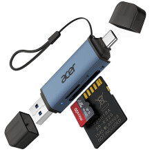 acer SD Card Reader, USB C & USB 3.0 Memory Card Reader Adapter Supports SD/Micro SD/SDHC/SDXC/MMC, Compatible with iPhone 15 Pro, MacBook Pro/Air, iP