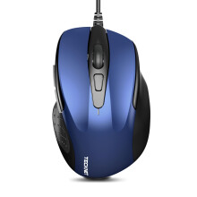 TECKNET USB Wired Mouse, 6400 DPI Mice 4 Adjustable DPI with 6-Button Corded, Optical Computer Mouse with Ergonomic Design for Laptop, Chromebook, PC,