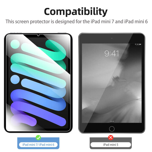 NEW'C for iPad mini 7 (A17 Pro)/mini 6 Screen Protector Tempered Glass 1