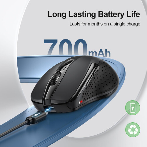 TeckNet TECKNET Bluetooth Mouse, Rechargeable Bluetooth Wireless Mouse 1