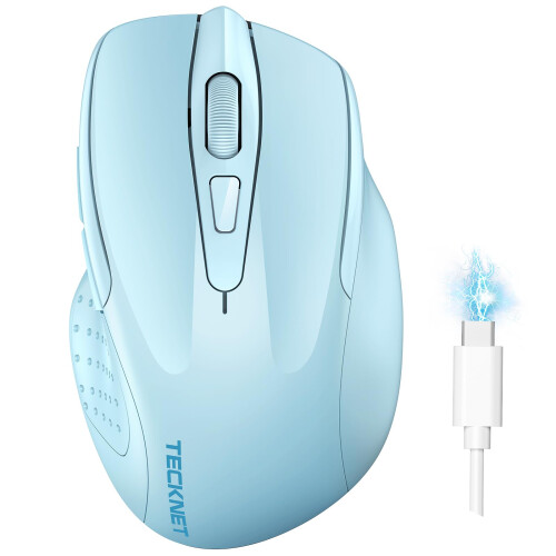 TeckNet TECKNET Bluetooth Mouse, Rechargeable Bluetooth Wireless Mouse