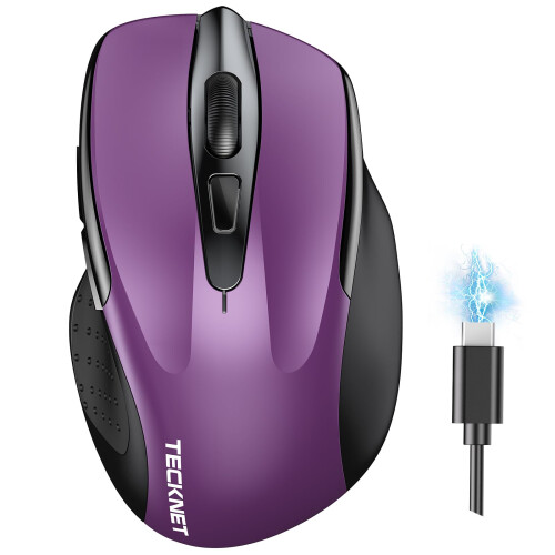 TeckNet TECKNET Bluetooth Mouse, Rechargeable Bluetooth Wireless Mouse