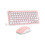 TeckNet TECKNET Mini Wireless Keyboard and Mouse Set, 2.4G Cordless USB, Pink 1
