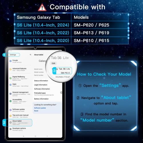 JETech Screen Protector for Samsung Galaxy Tab S6 Lite 10.4", 2-Pack 2