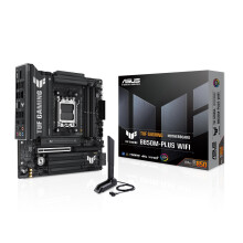 ASUS TUF GAMING B850M-PLUS WIFI AMD mATX motherboard, 14+2+1 80A DrMOS power stages, DDR5, PCIe 5.0 Ready, 3xM.2 slots, Wi-Fi 6E, Realtek 2.5Gb Ethern