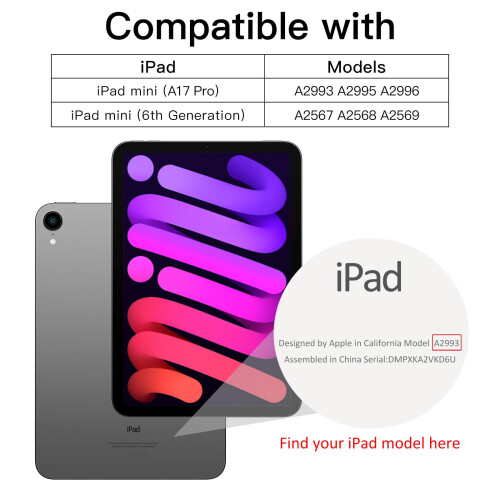 JETech Paper Matte Screen Protector for iPad mini A17 Pro/6th Gen, 1-Pack 1