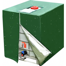 Lot de 2 housses de protection pour cuve IBC 420D résistantes aux UV et à la poussière, avec fermeture éclair, dimensions 116 x 100 x 120 cm