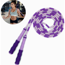Corde à sauter à billes pour adultes et enfants, réglable et anti-nœuds, idéale pour le fitness et le cardio.