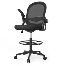 naspaluro Drafting Chair Tall Office Chair Ergonomic Desk Chair Black