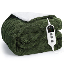 Electric Blanket Green 160x130CM Electric Throw Blanket Machine Washab