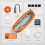 tomtoc Electronics Organizer Travel Case, Cable Organizer for Essentials 4