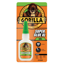 Gorilla Super Glue Gel XL, 25g – All Purpose, Fast Setting & Thicker, More Controlled Formula, Ideal for Metal, Ceramics, Leather & More