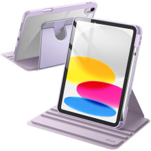 JETech 360 Rotating Case for iPad (A16) 11th/10th Gen, Light Purple
