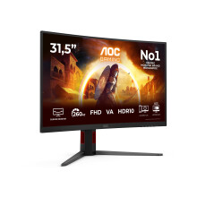 AOC C32G4Z 32 inch FHD Gaming Monitor Curved, 260Hz, VA Panel, 4ms GtG, HDR10, FreeSync Premium, Height Adjustment, Speakers, (1920x1080 HDMI 2x 2.0 D