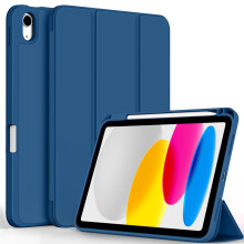 CACOE Case for iPad (A16) 11th/10th Generation with Pencil Holder 2025 2022 11/10.9 inch, Soft TPU Back Protective Smart Cover for 11/10 Gen with Stan