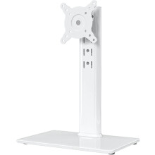 Single LCD Computer Monitor Free-Standing Desk Stand Riser for 13 inch to 32 inch Screen with Swivel, Height Adjustable, Rotation, Holds One Screen up