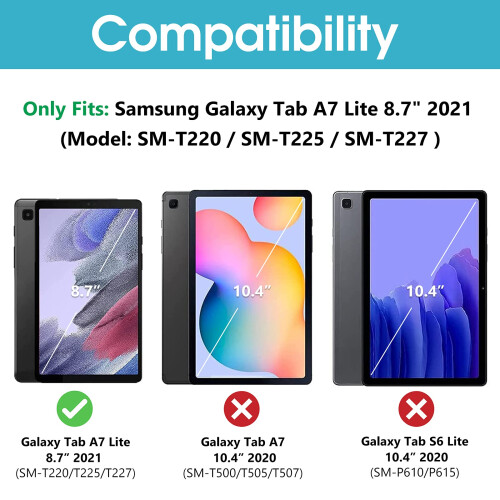 ProCase 2 Pack Screen Protectors for Galaxy Tab A7 Lite 8.7 Inch 2021 T220 1