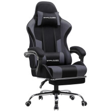 GTPLAYER Fabric Gaming Chair Massage Ergonomic Computer Chair with Foo