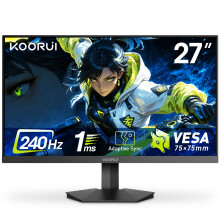 KOORUI 27 Inch Gaming Monitor, 240Hz, HDR 400, 1ms, Full-HD 1080P, IPS