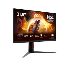 AOC U32G4U 32 inch USB Hub Gaming Monitor, 160Hz/320Hz dual mode, Fast IPS Panel, 1ms GtG, HDR400, G-Sync Compatible, Height Adjustment,(3840x2160@160