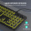TeckNet TECKNET Wired USB Keyboard, Full-Size, QWERTY UK Layout, Backlit 7-Colors 6